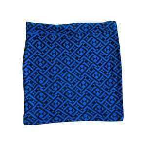 Y2K/2010s Era Forever 21 Club Pencil Skirt Blue Black Geometric Stretchy Bodycon